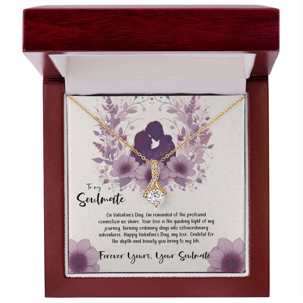 Valentine-st9b Alluring Beauty Necklace, Gift to my Soulmate with Message Card