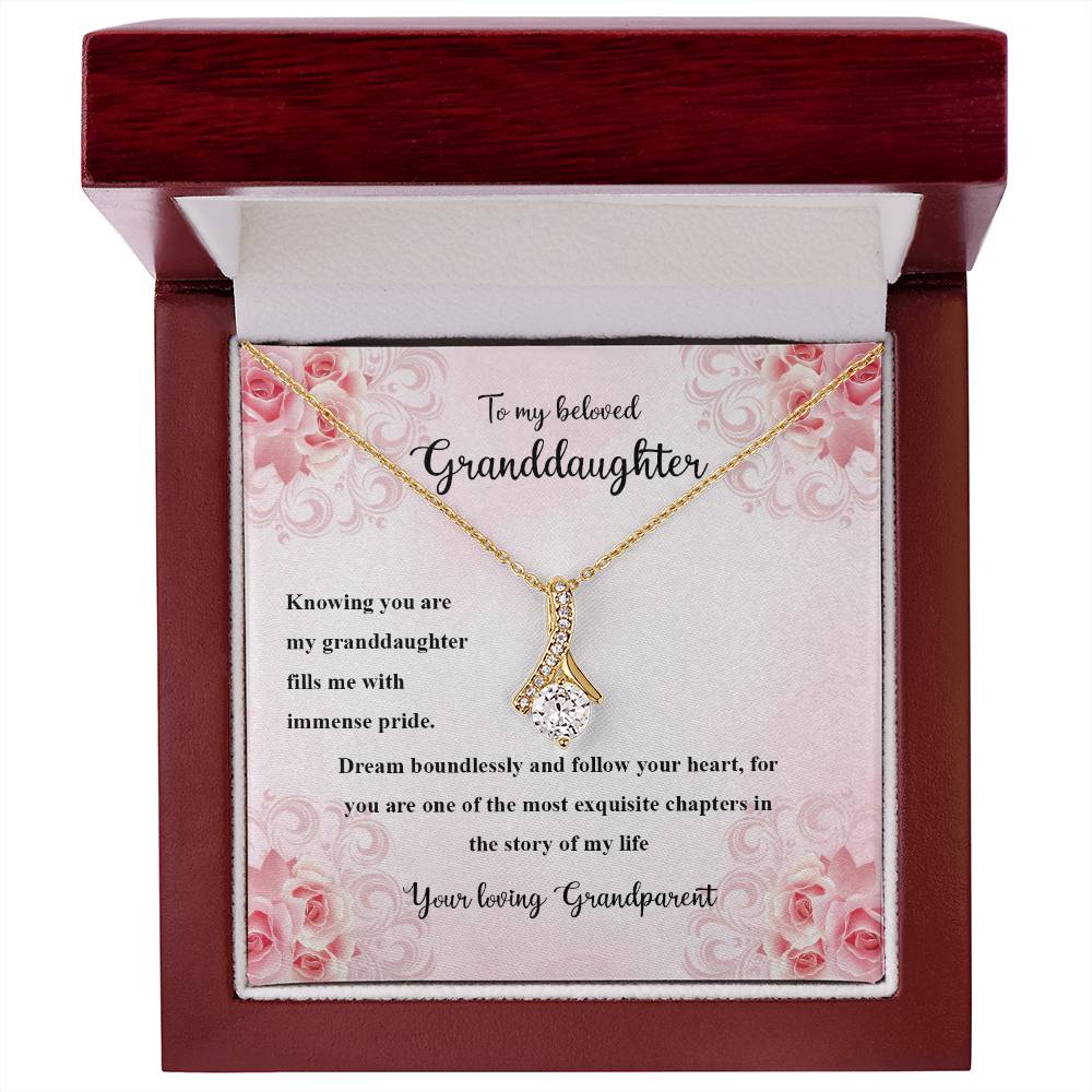 4036a Alluring Beauty Necklace, Gift to my Granddaughter with Beautiful Message Card