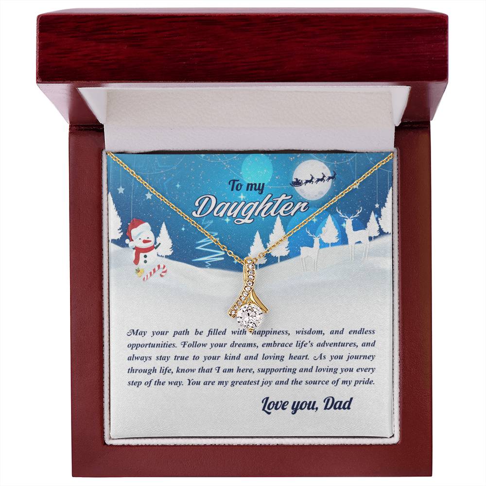 4008a Alluring Beauty Necklace, Gift to My Daughter with Beautiful Message Card