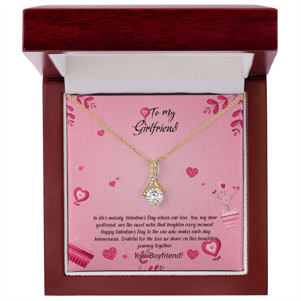 valentine-16c Alluring Beauty Necklace, Gift to my Girlfriend with Beautiful Message Card