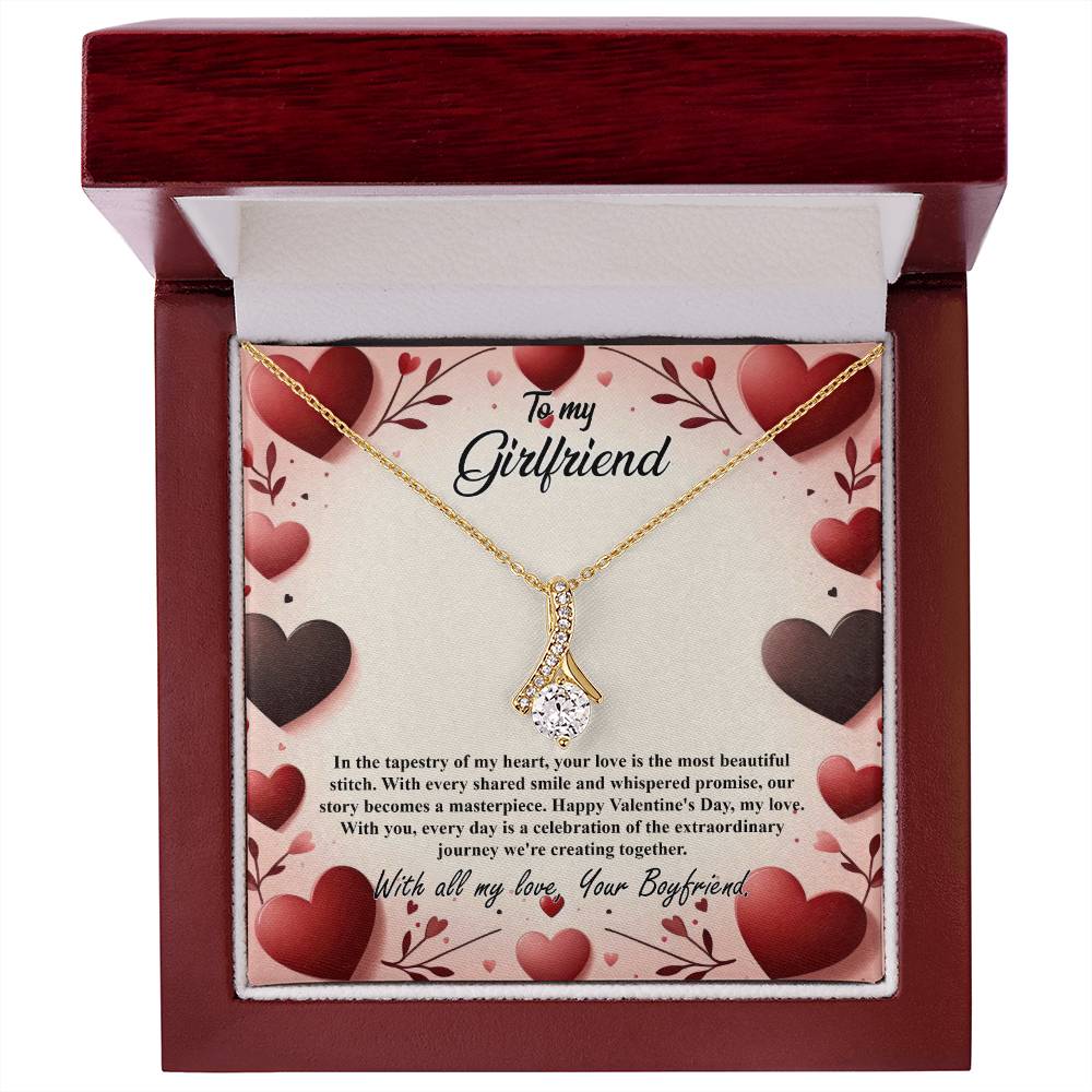 Valentine-st7c Alluring Beauty Necklace, Gift to my Girlfriend with Beautiful Message Card