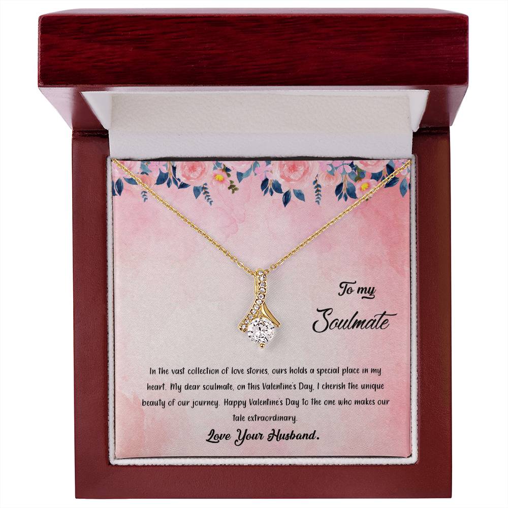 valentine-38b Alluring Beauty Necklace, Gift to my Soulmate with Message Card