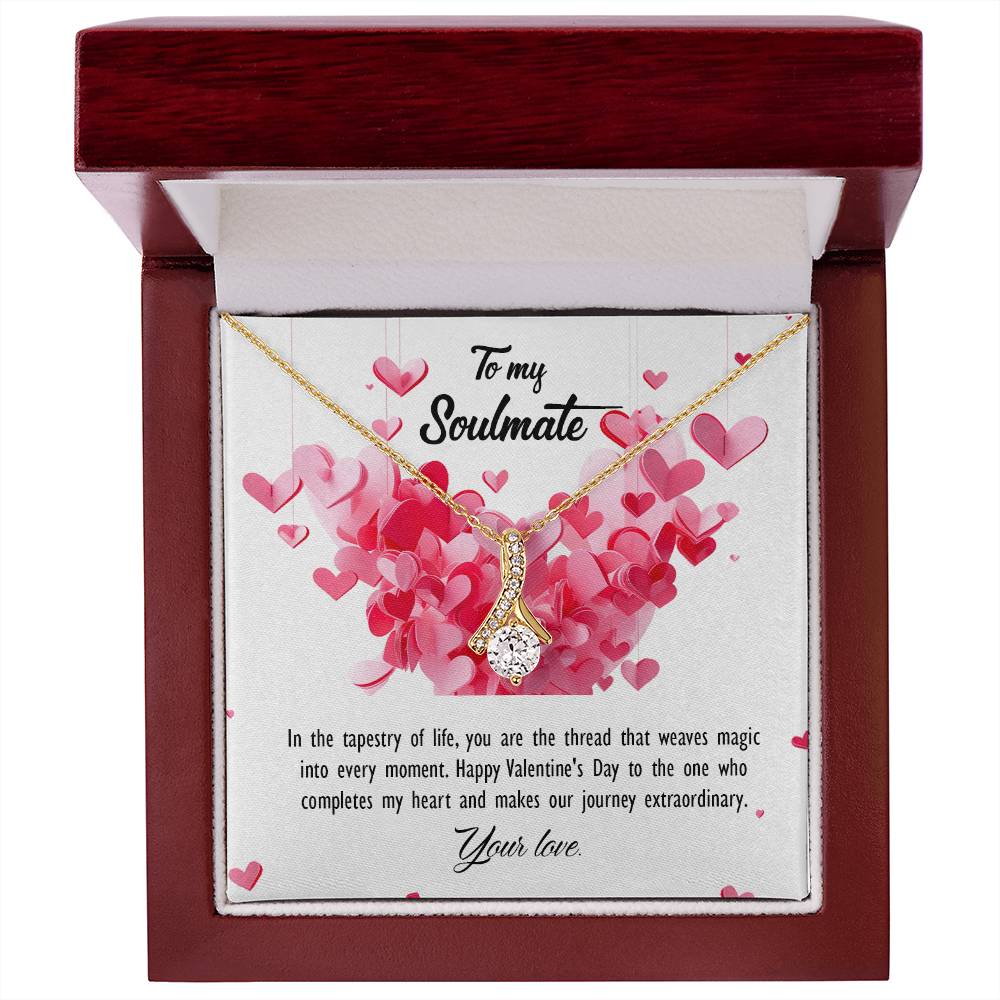 valentine-26b Alluring Beauty Necklace, Gift to my Soulmate with Message Card