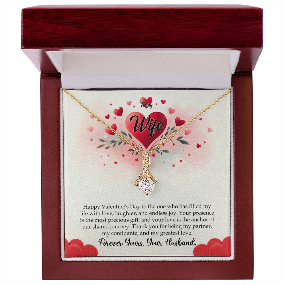 Valentine-st11a Alluring Beauty Necklace, Gift to my Wife with Beautiful Message Card