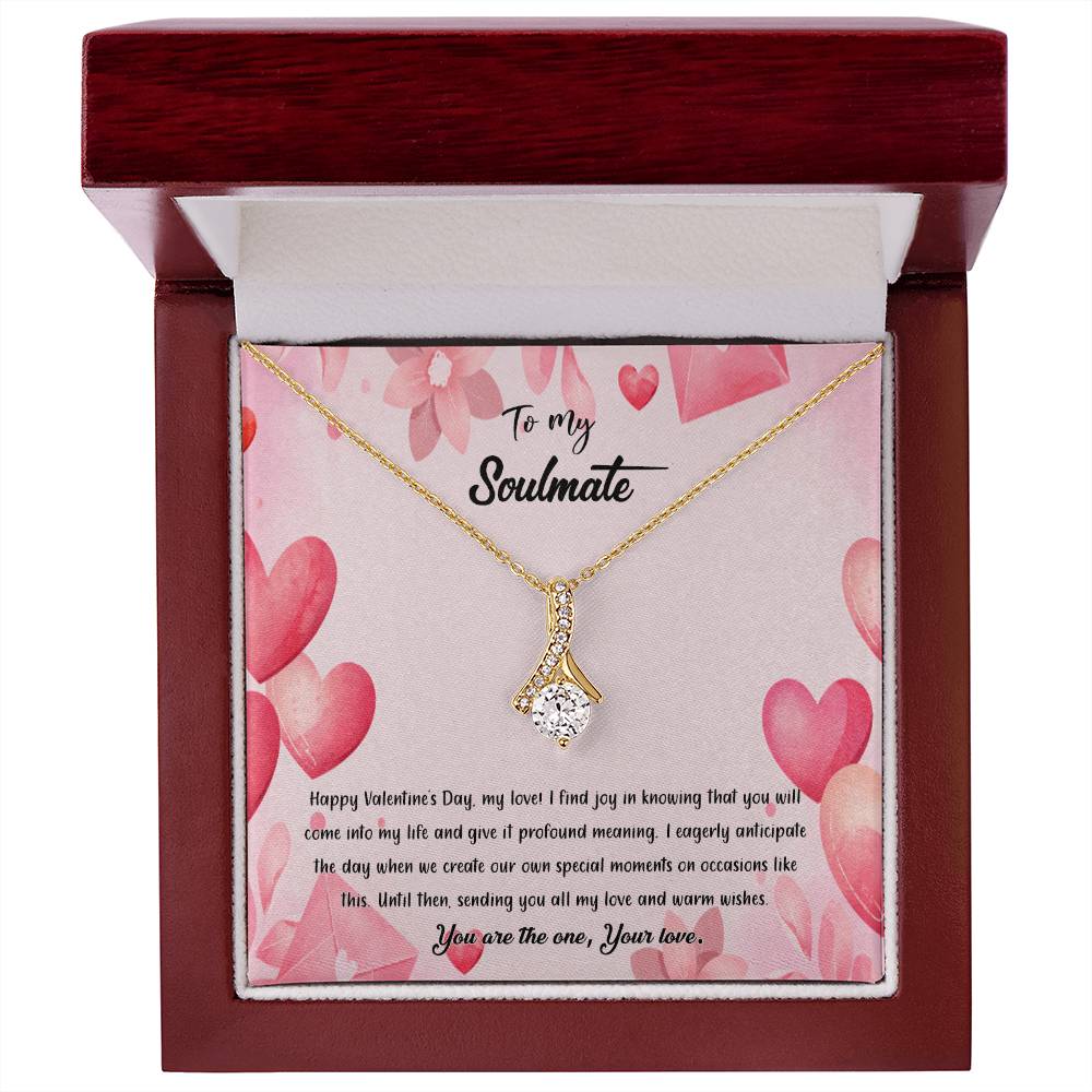 valentine-37b Alluring Beauty Necklace, Gift to my Soulmate with Message Card