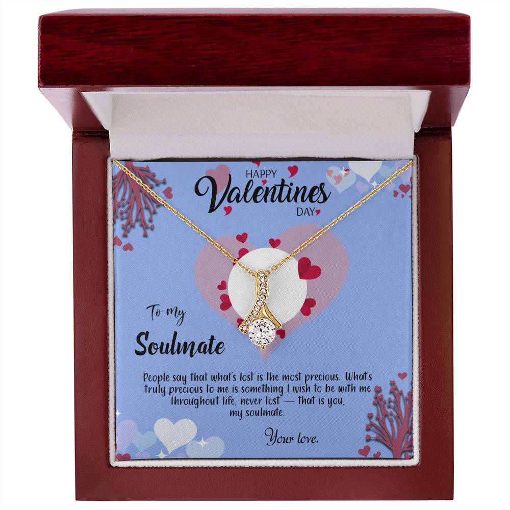 valentine-30b Alluring Beauty Necklace, Gift to my Soulmate with Message Card