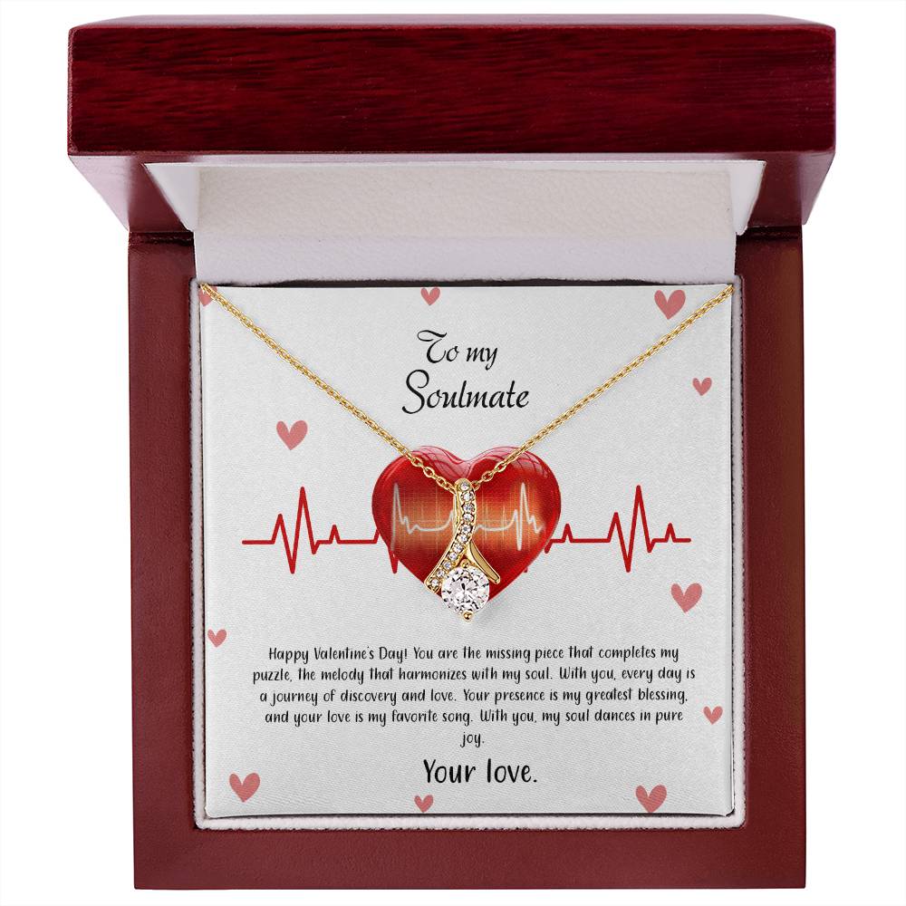 valentine-33b Alluring Beauty Necklace, Gift to my Soulmate with Message Card