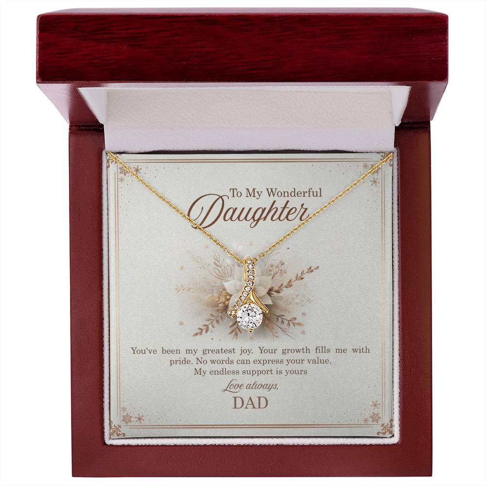 95318 c Alluring Beauty Necklace, Gift to My Daughter with Beautiful Message Card