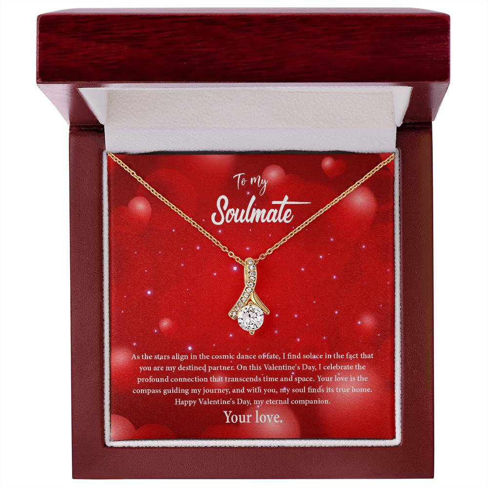 valentine-34b Alluring Beauty Necklace, Gift to my Soulmate with Message Card