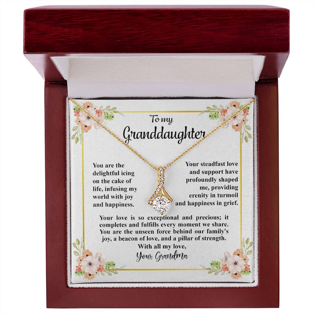 4032c Alluring Beauty Necklace, Gift to my Granddaughter with Beautiful Message Card