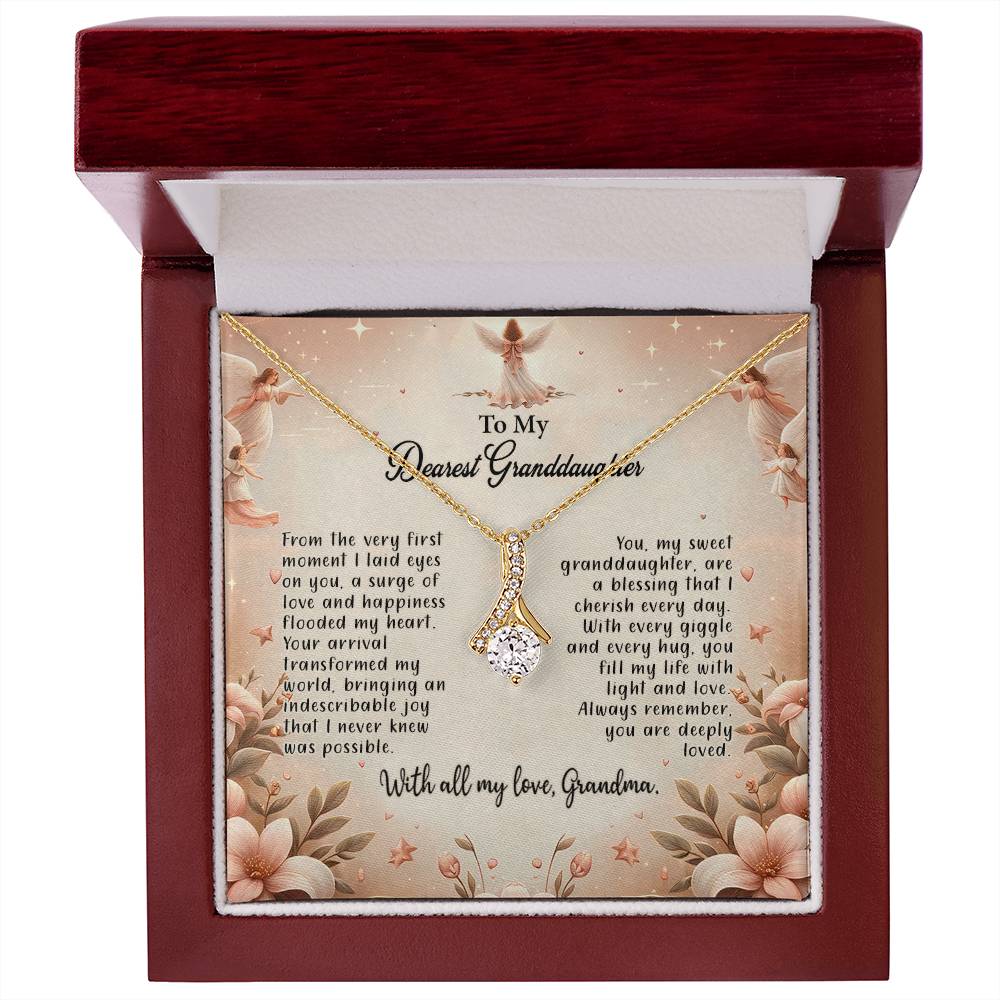 4052a Alluring Beauty Necklace, Gift to my Granddaughter with Beautiful Message Card