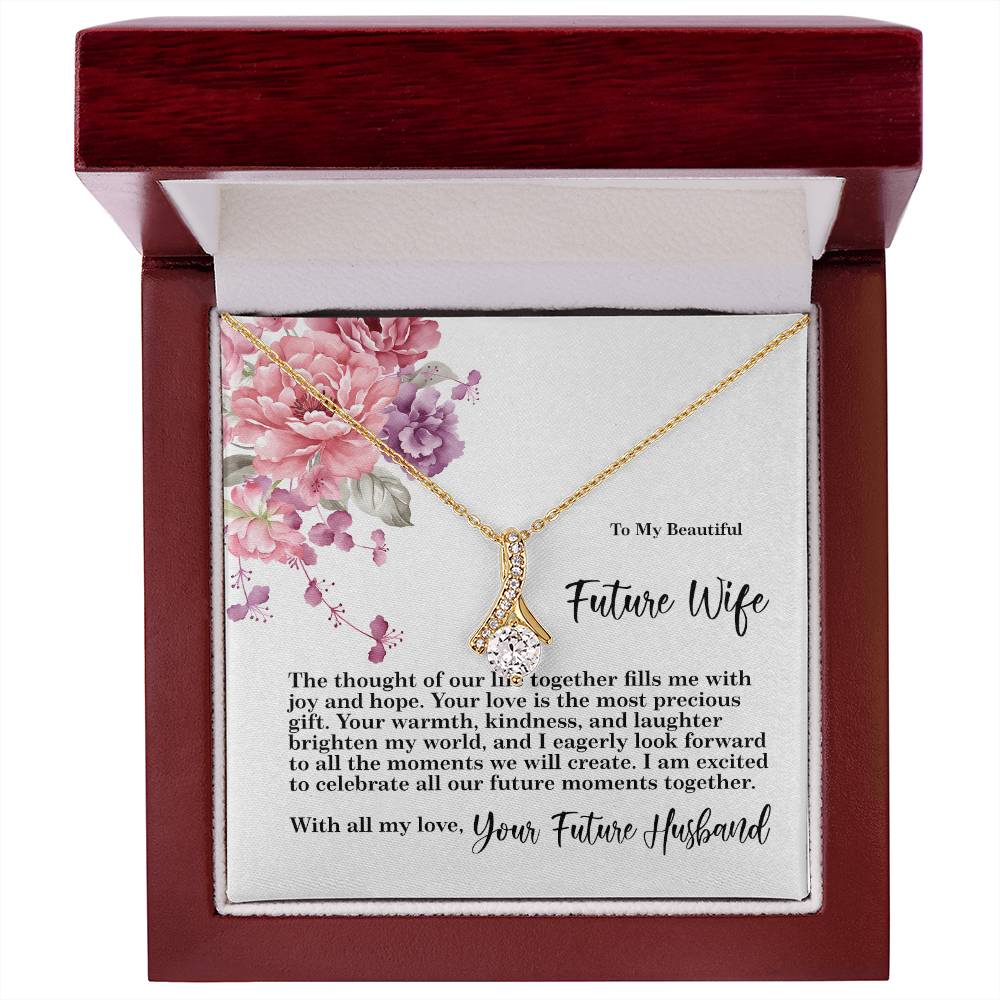 4027 Alluring Beauty Necklace, Gift to my Future Wife with Beautiful Message Card