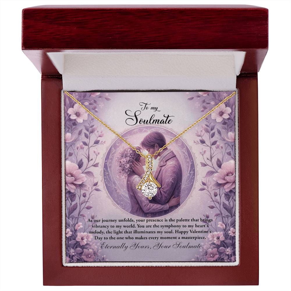 Valentine-st26b Alluring Beauty Necklace, Gift to my Soulmate with Message Card