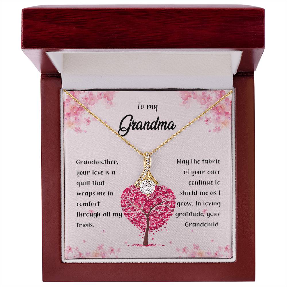 4042a Alluring Beauty Necklace, Gift to my Grandma with Beautiful Message Card