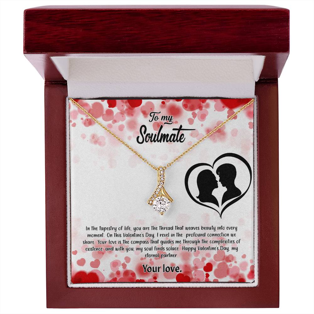 valentine-36b Alluring Beauty Necklace, Gift to my Soulmate with Message Card