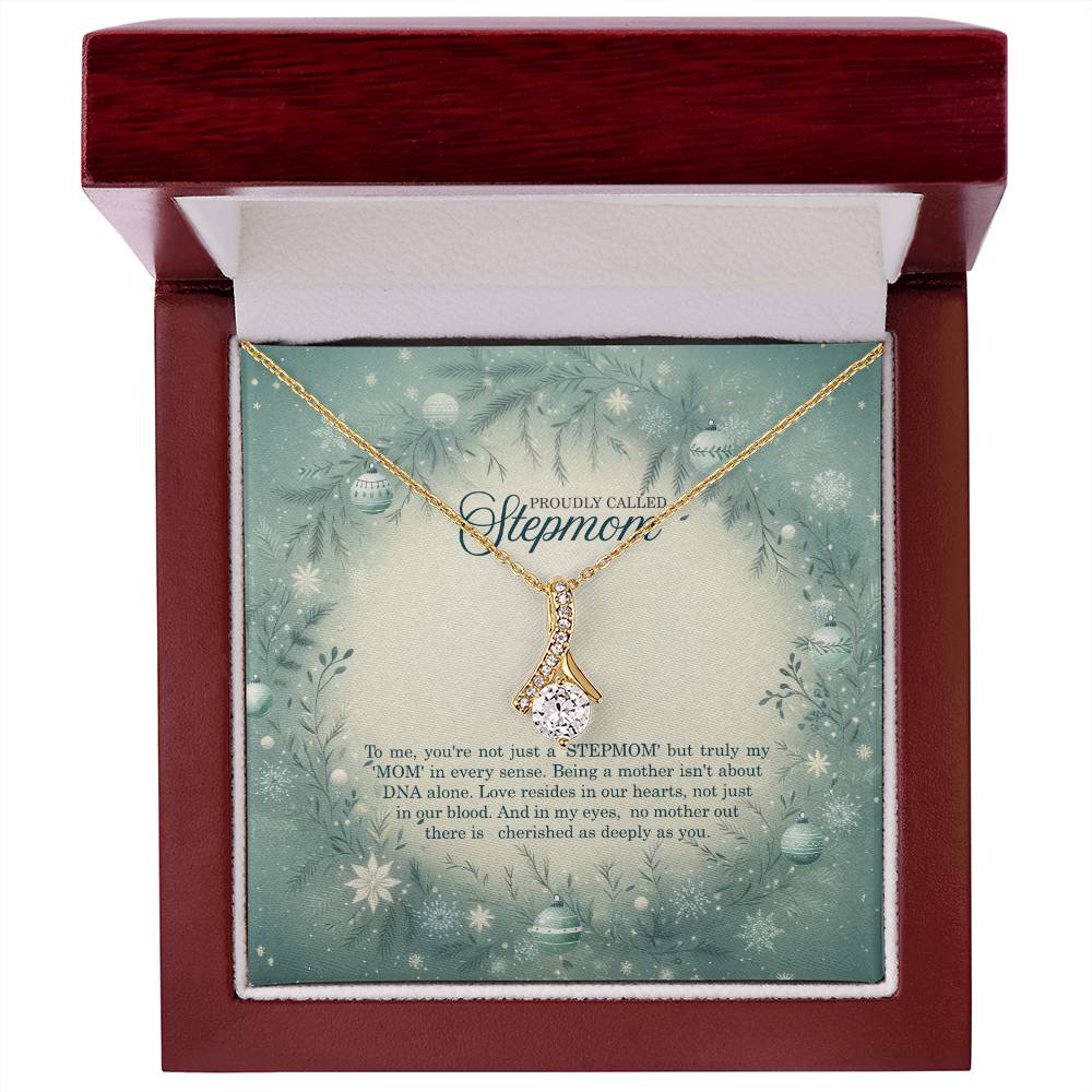 95320 b Alluring Beauty Necklace, Gift to my Stepmom with Beautiful Message Card