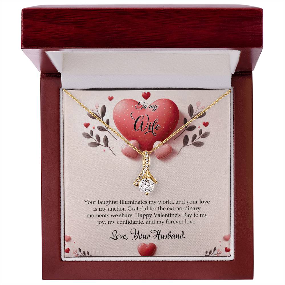 Valentine-st13a Alluring Beauty Necklace, Gift to my Wife with Beautiful Message Card