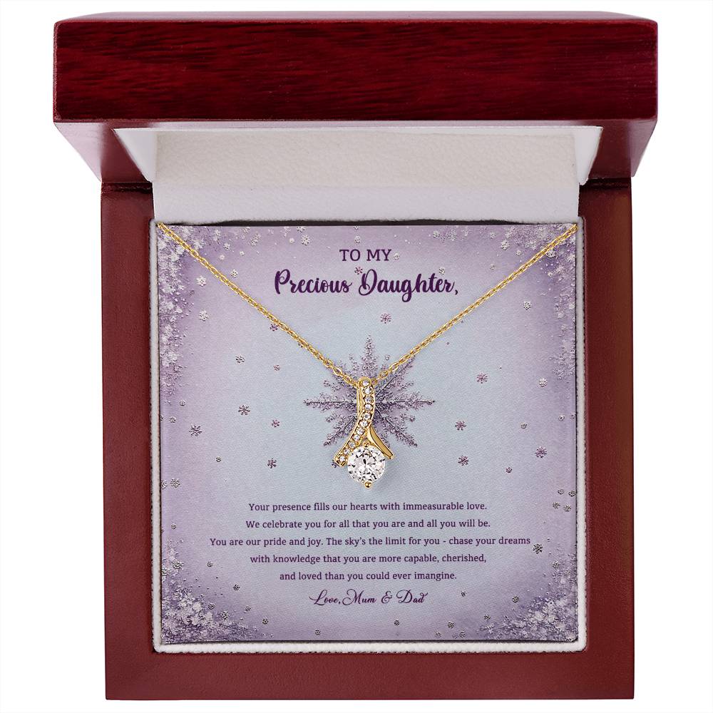 95314-c Alluring Beauty Necklace, Gift to My Daughter with Beautiful Message Card