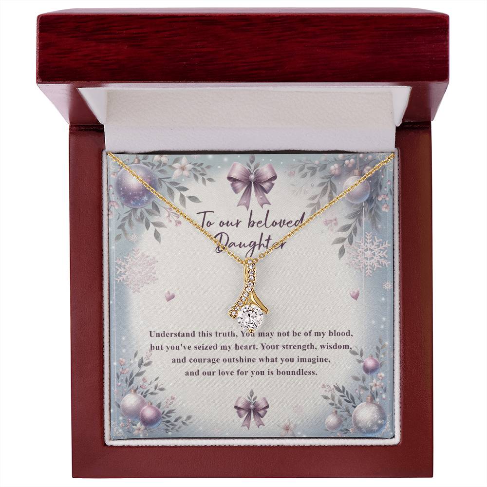 95784 a Alluring Beauty Necklace, Gift to My Daughter with Beautiful Message Card