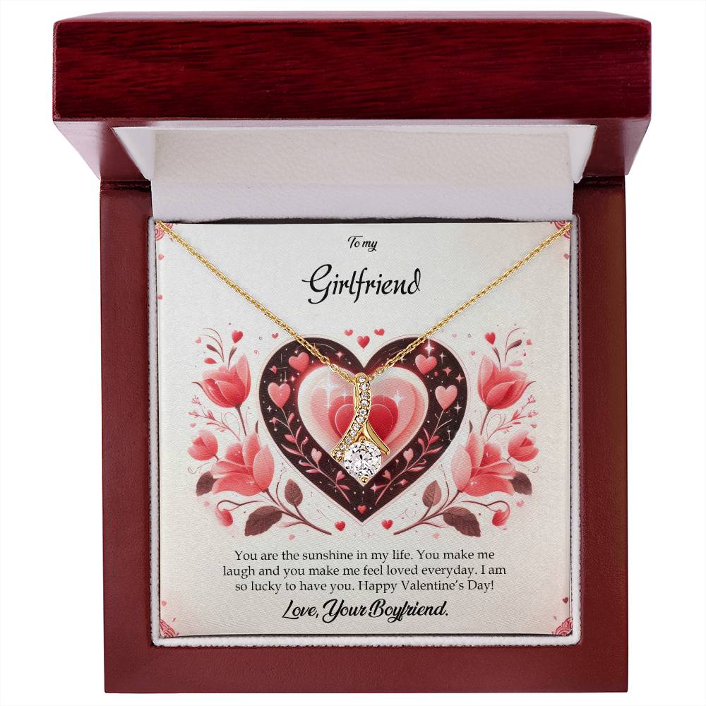 Valentine-st5c Alluring Beauty Necklace, Gift to my Girlfriend with Beautiful Message Card