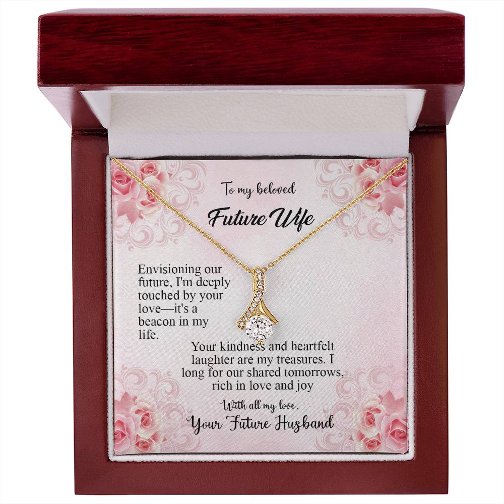 4036b Alluring Beauty Necklace, Gift to my Future Wife with Beautiful Message Card