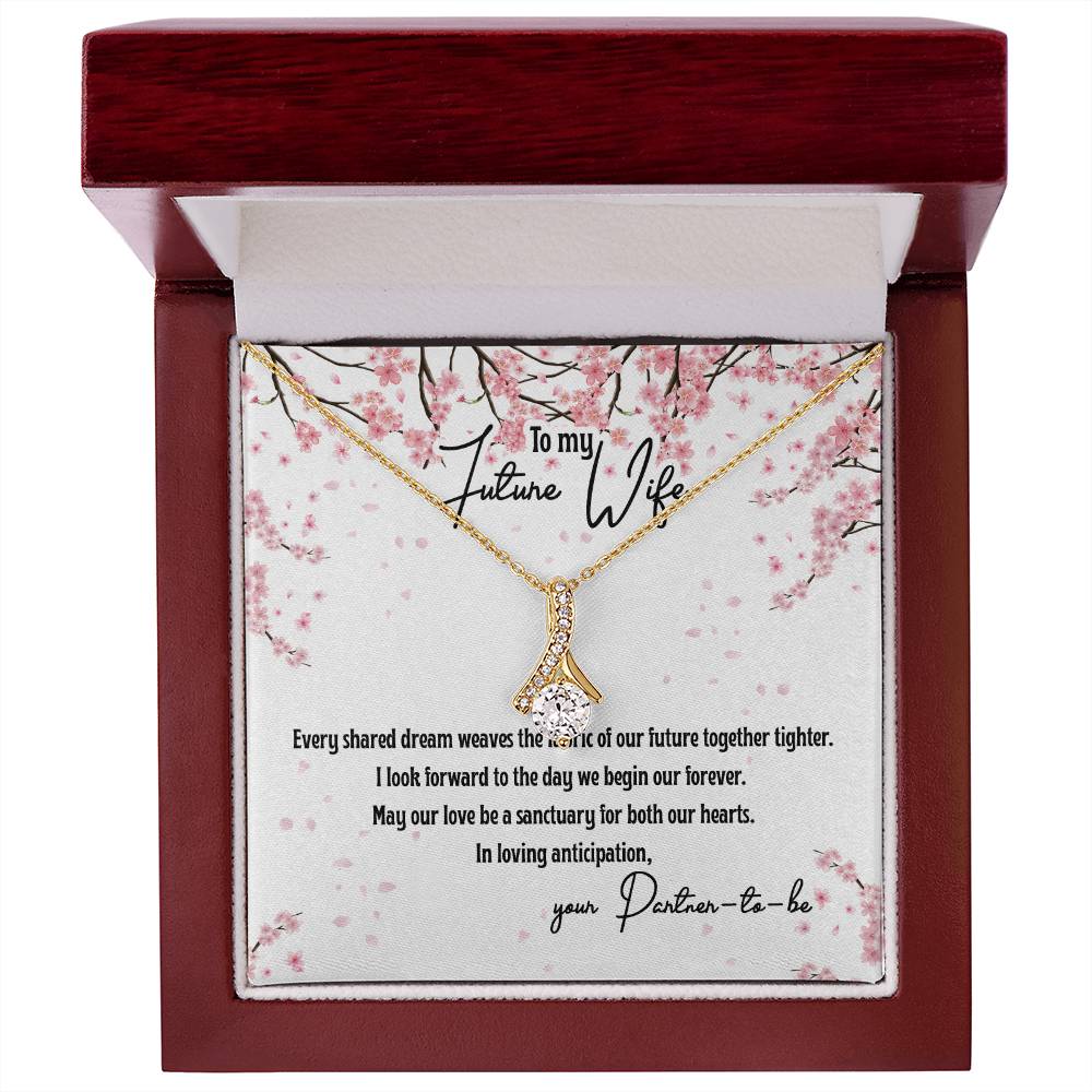 4040 b Alluring Beauty Necklace, Gift to my Future Wife with Beautiful Message Card