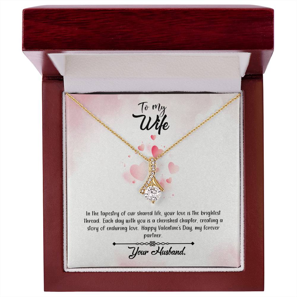 valentine-12a Alluring Beauty Necklace, Gift to my Wife with Beautiful Message Card