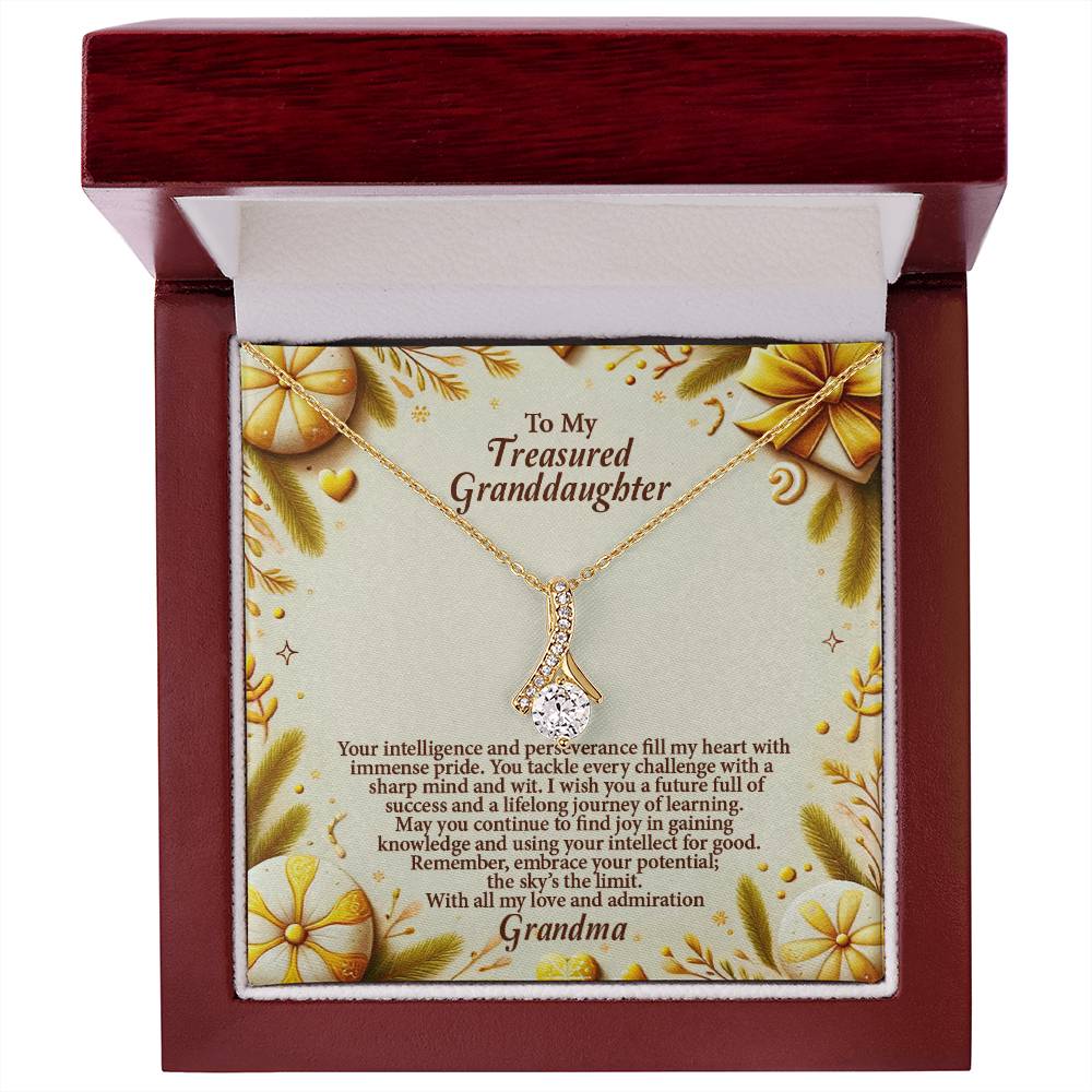 4056b Alluring Beauty Necklace, Gift to my Granddaughter with Beautiful Message Card