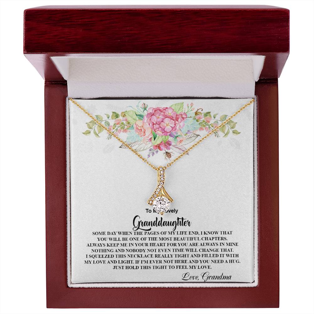 4026 b Alluring Beauty Necklace, Gift to my Granddaughter with Beautiful Message Card