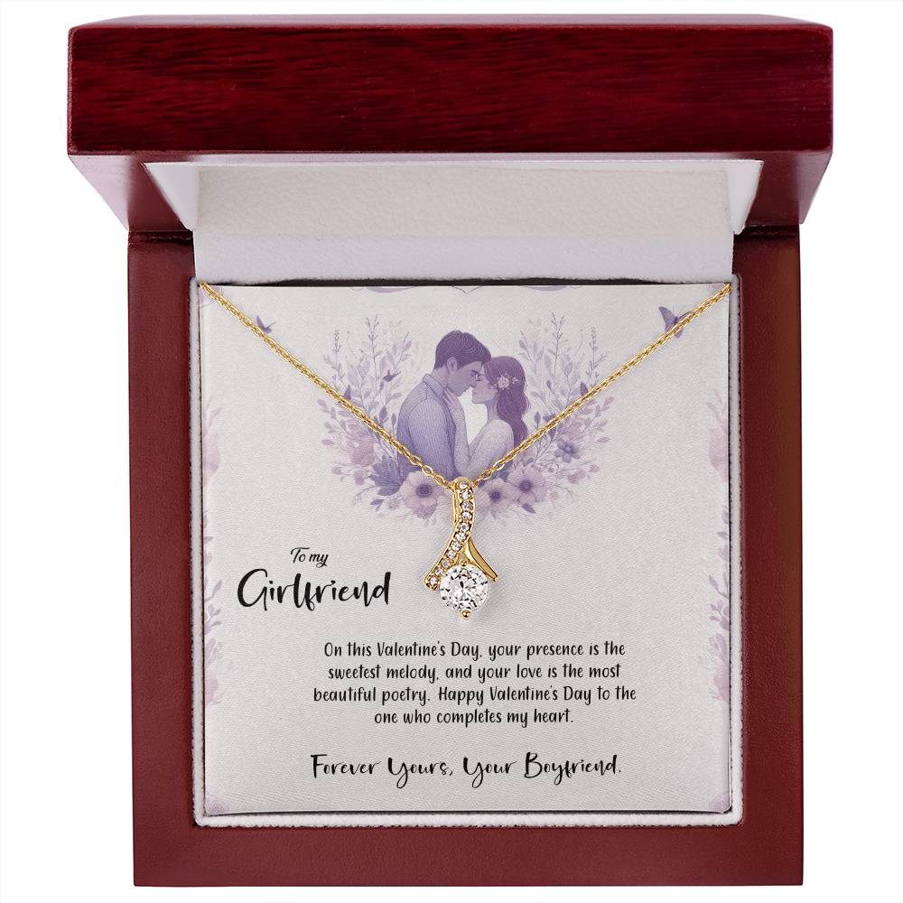 Valentine-st14c Alluring Beauty Necklace, Gift to my Girlfriend with Beautiful Message Card