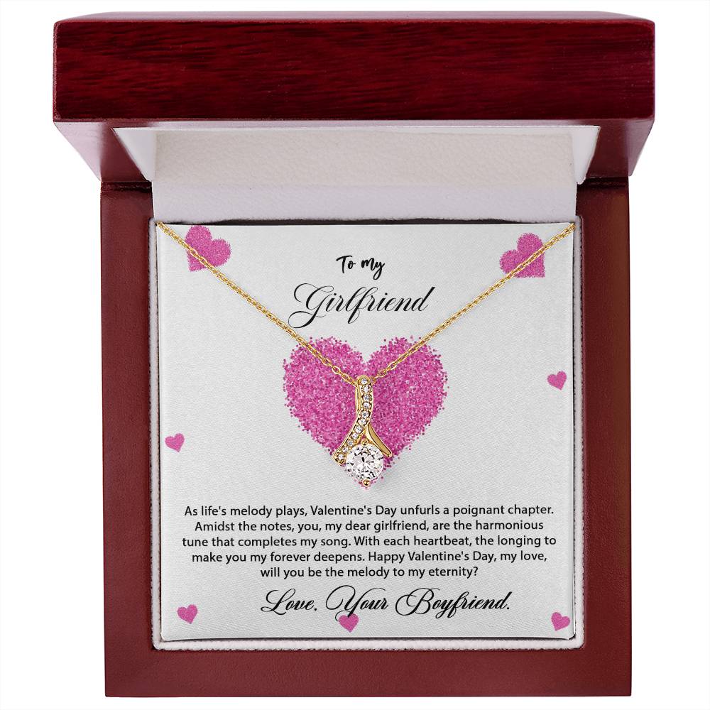 valentine-8c Alluring Beauty Necklace, Gift to my Girlfriend with Beautiful Message Card