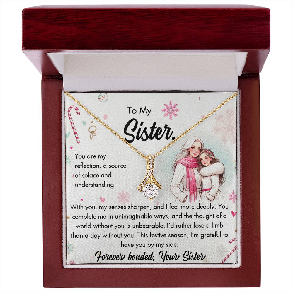 95127b Alluring Beauty Necklace, Gift to my Sister with Beautiful Message Card