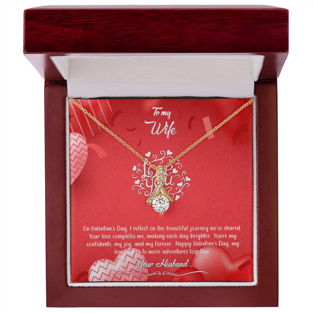 valentine-4a Alluring Beauty Necklace, Gift to my Wife with Beautiful Message Card