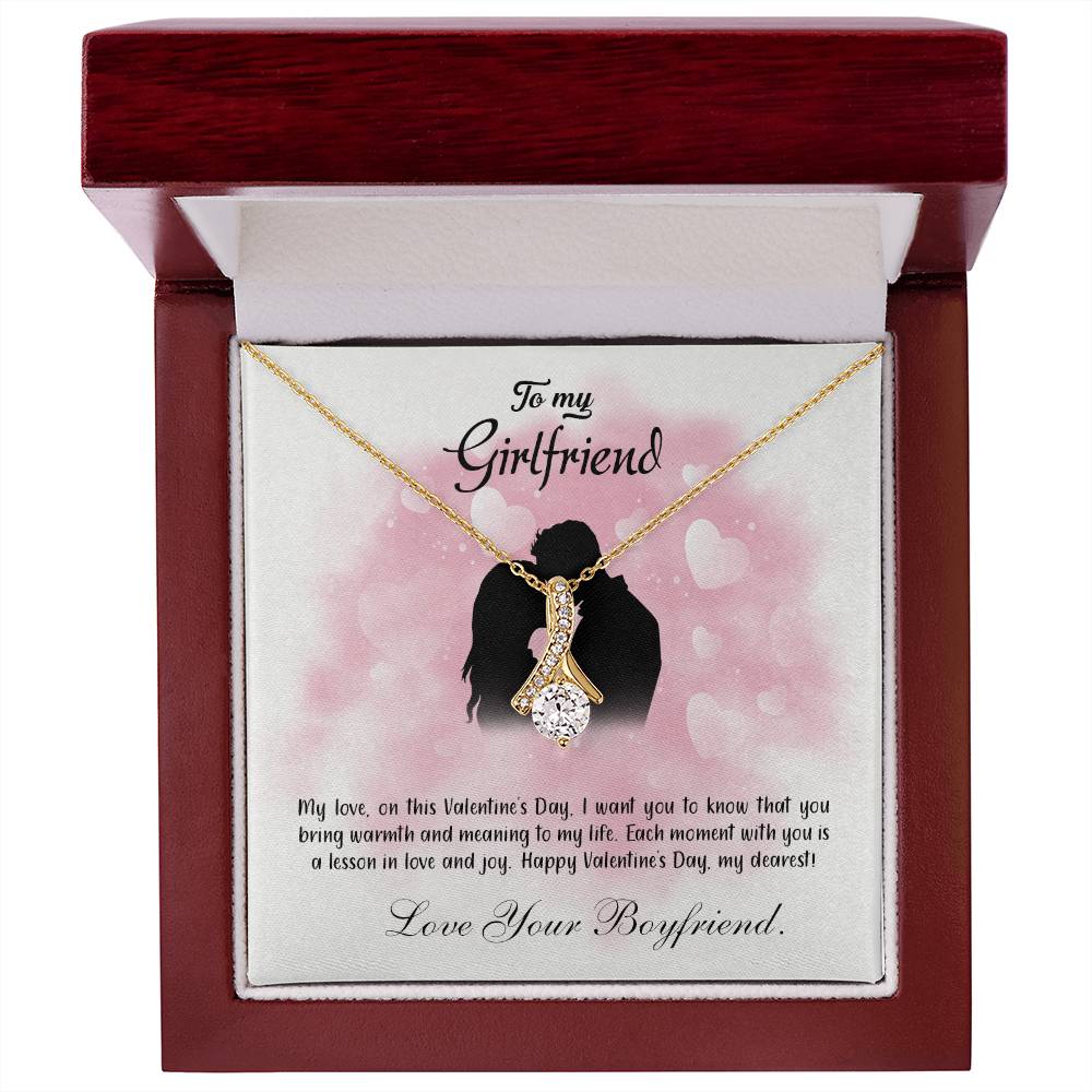 valentine-5c Alluring Beauty Necklace, Gift to my Girlfriend with Beautiful Message Card