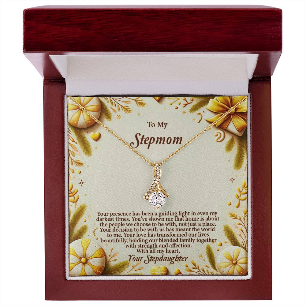 4056c Alluring Beauty Necklace, Gift to my Stepmom with Beautiful Message Card