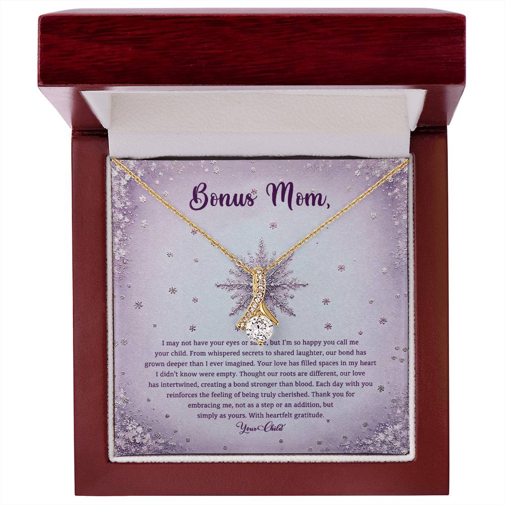 95314 a Alluring Beauty Necklace, Gift to my Stepmom with Beautiful Message Card