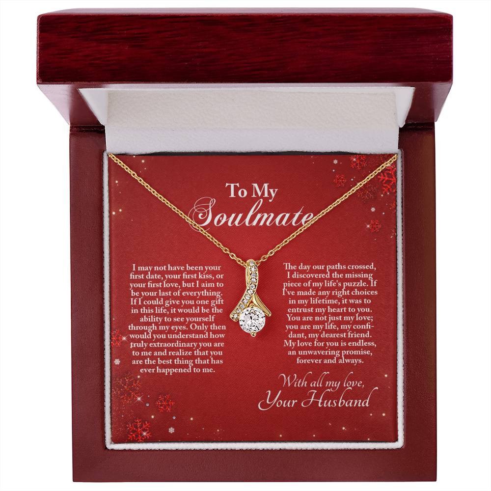 4005b Alluring Beauty Necklace, Gift to my Soulmate with Message Card