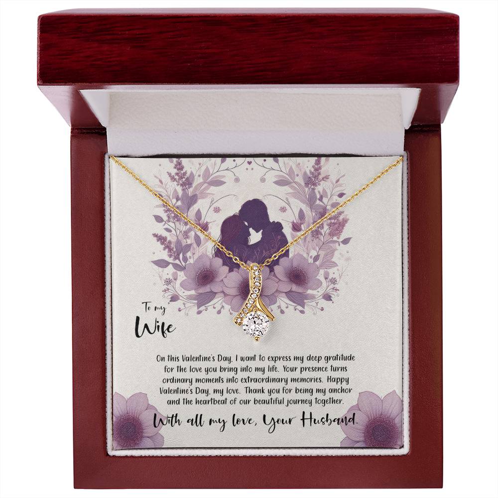 Valentine-st9a Alluring Beauty Necklace, Gift to my Wife with Beautiful Message Card