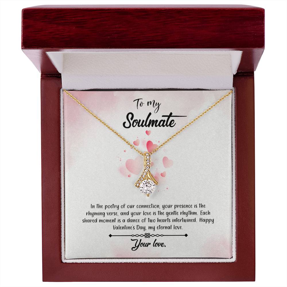 valentine-12b Alluring Beauty Necklace, Gift to my Soulmate with Message Card