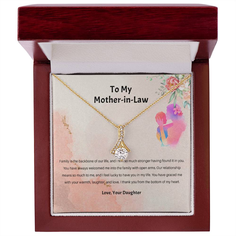 94689b Alluring Beauty Necklace, Gift to my Stepmom with Beautiful Message Card