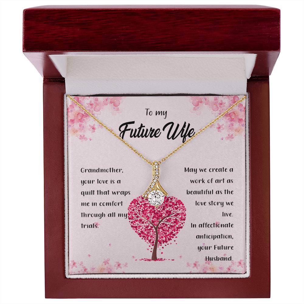 4042b fix Alluring Beauty Necklace, Gift to my Future Wife with Beautiful Message Card