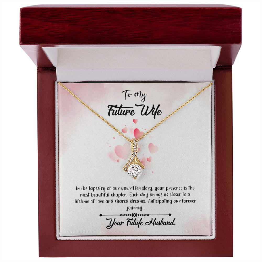 valentine-12d Alluring Beauty Necklace, Gift to my Future Wife with Beautiful Message Card