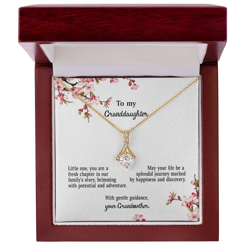 4039d Alluring Beauty Necklace, Gift to my Granddaughter with Beautiful Message Card