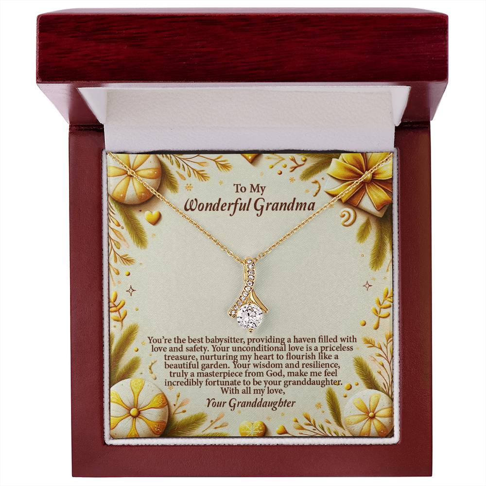 4056a Alluring Beauty Necklace, Gift to my Grandma with Beautiful Message Card