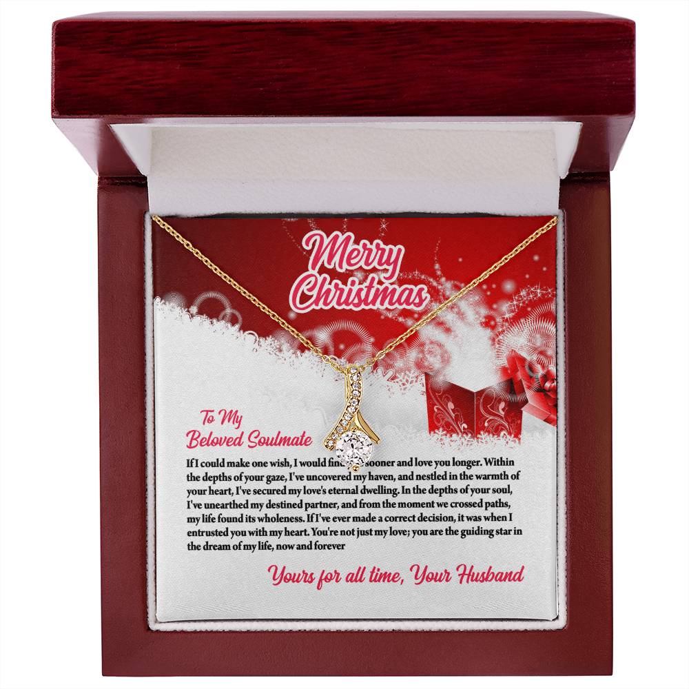 4003c Alluring Beauty Necklace, Gift to my Soulmate with Message Card