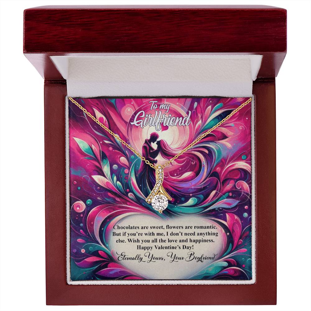 Valentine-st21c Alluring Beauty Necklace, Gift to my Girlfriend with Beautiful Message Card