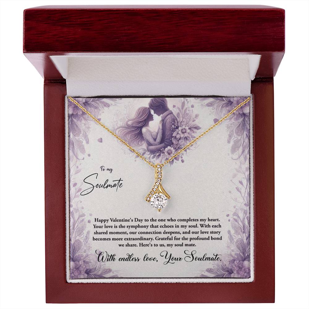 Valentine-st10b Alluring Beauty Necklace, Gift to my Soulmate with Message Card