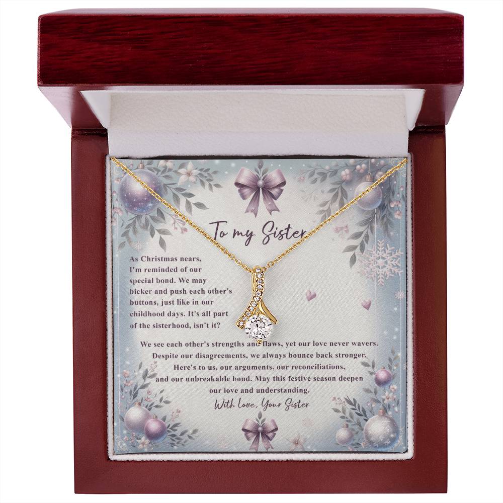 95784c Alluring Beauty Necklace, Gift to my Sister with Beautiful Message Card