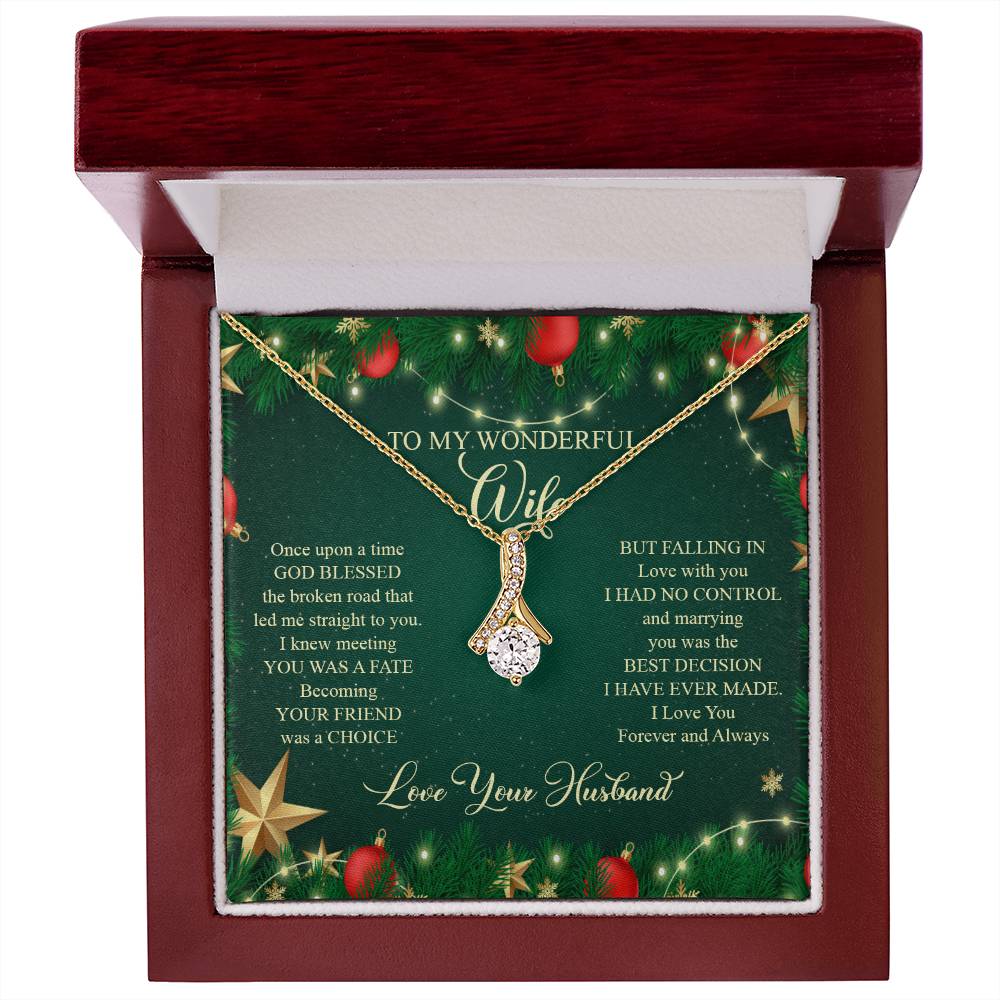 93045a Alluring Beauty Necklace,  Gift to my Wife with very nice Message Card