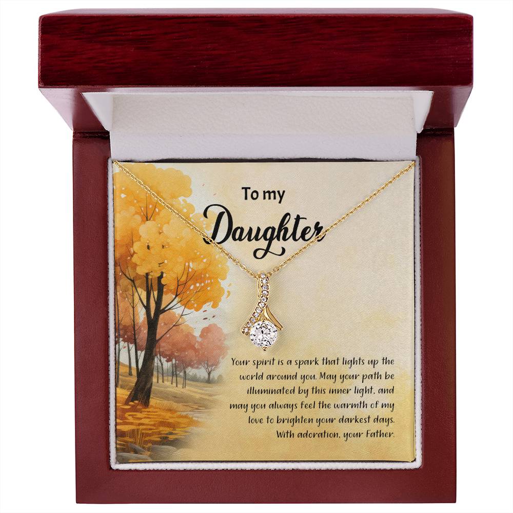 4041a Alluring Beauty Necklace, Gift to My Daughter with Beautiful Message Card